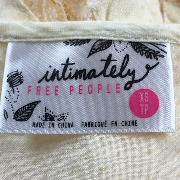 Free People Lace Trim Mini Dress Beige - Picture 5 of 8